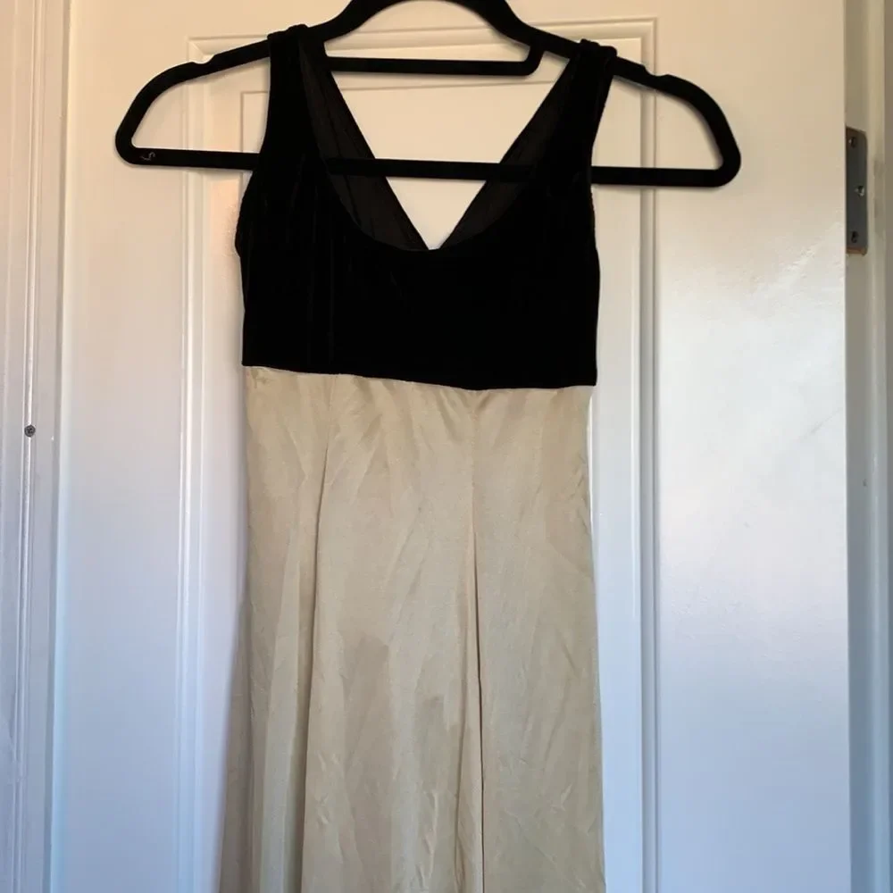 Black Velvet and Champagne Lyrical Dress
